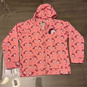 Pink Unicorn Zip-Up Hoodie for Girls